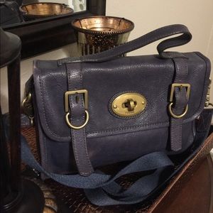 Fossil long live vintage blue messenger bag.